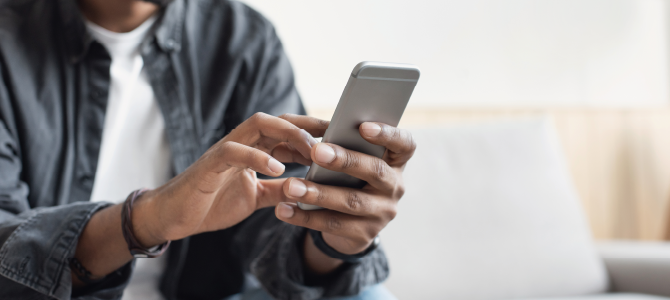 customer obsessed by connie tang In-Article Image 03 person shopping on their phone